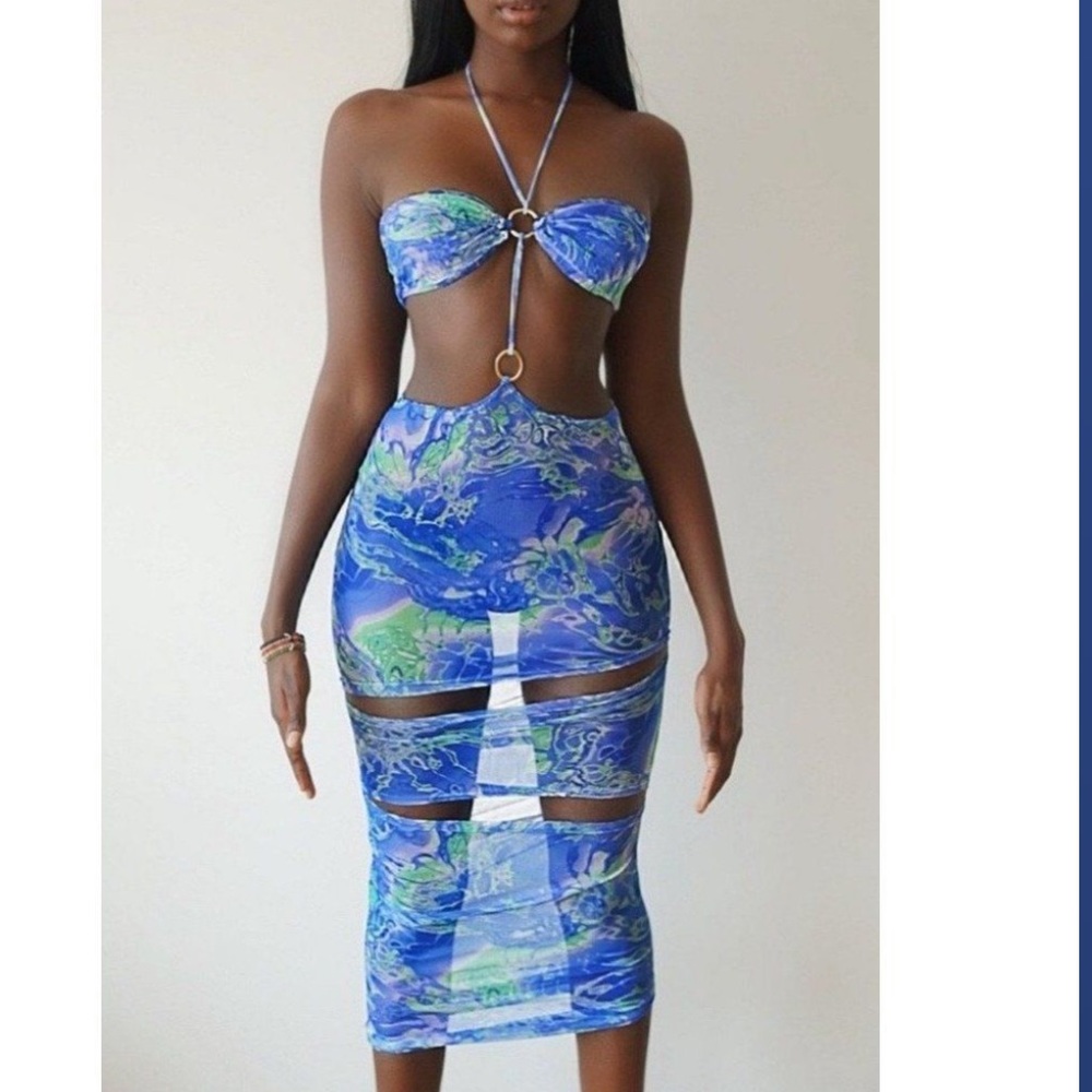 The Rxch O-Ring Maxi dress blue M